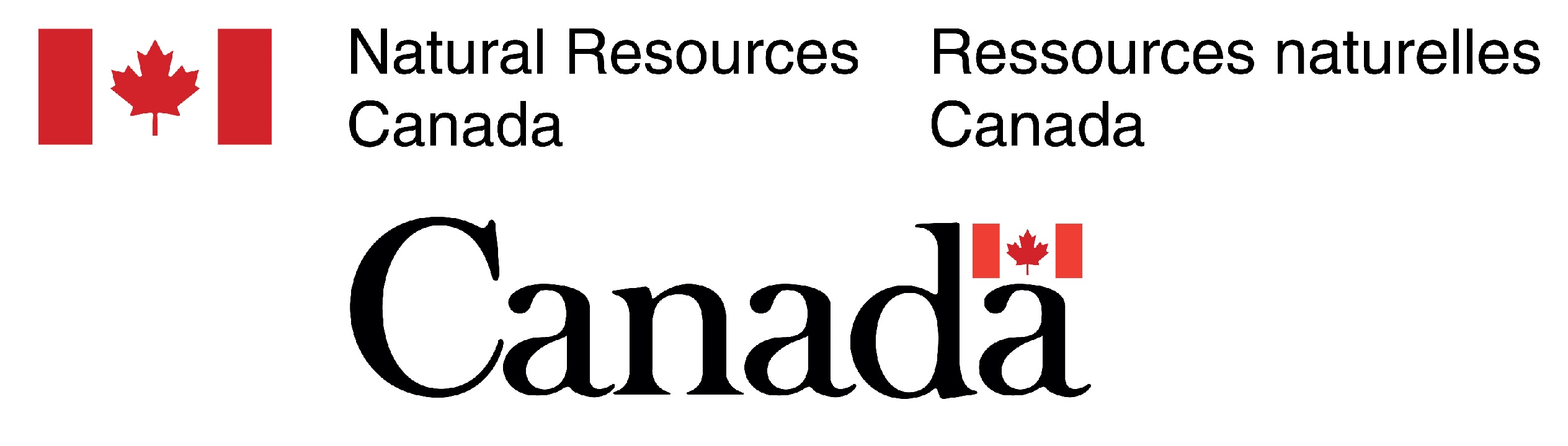 Natural Resources Canada Logo with the Canadian flag, Ressources naturelles Canada